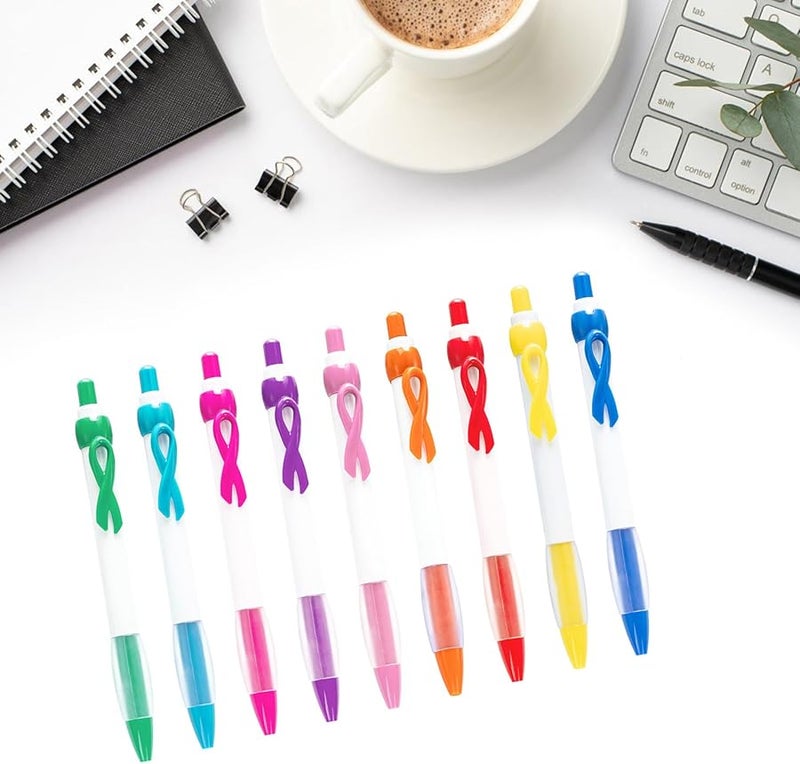 20Pcs Retractable Ballpoint Pens with Clip for Office Writing Smoothly - Image 2